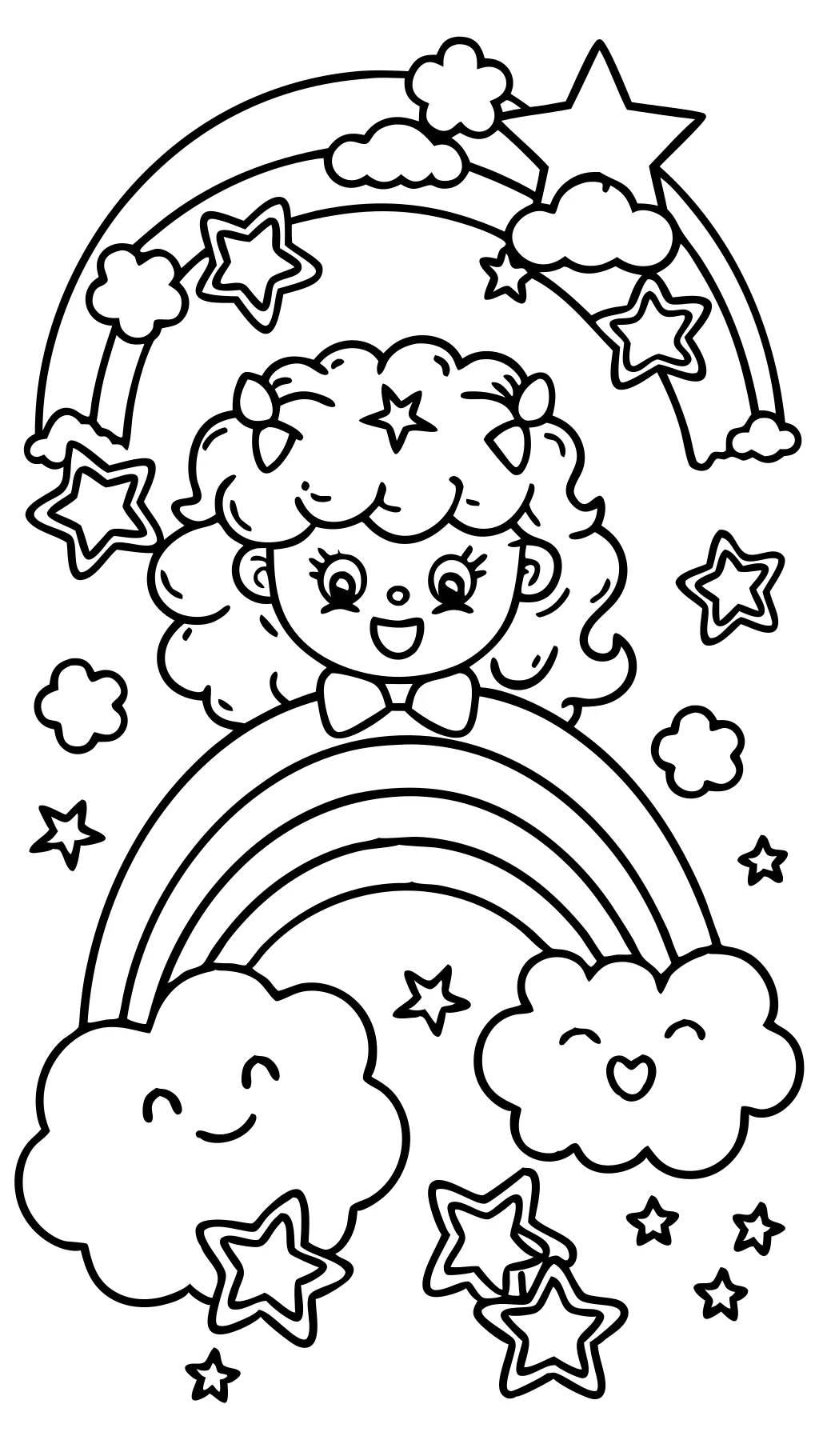 Página para colorear de Rainbow Brite